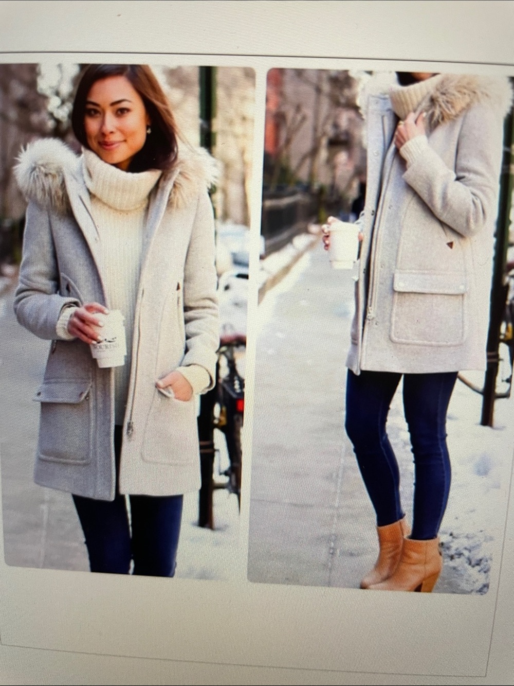 J Crew Chateau parka in grey Italian stadium cloth sz 10